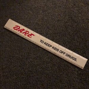 Vintage DARE To Keep Kids Off Drugs Police Public School Program 12” ruler 90s